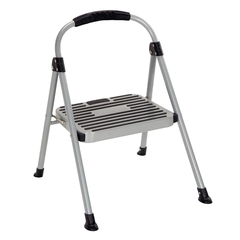 1-Step Cosco Grey Metal Step Ladder 2 1-Step Cosco Grey Metal Step Ladder - Image 2