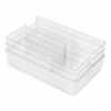 10-Piece Set Clear Plastic Desk Organizer Set