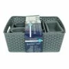 10-Piece Y-Weave Storage Basket Set, Black Pearl