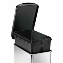 10L (2.6 Gal) Profile Step Can Brushed Stainless Steel With Black Plastic Lid 9 10L (2.6 Gal) Profile Step Can Brushed Stainless Steel With Black Plastic Lid -comprehensive Shop 10l 2.6 gal profile step can brushed stainless steel with black plastic lid 2