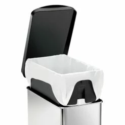 10L (2.6 Gal) Profile Step Can Brushed Stainless Steel With Black Plastic Lid 10 10L (2.6 Gal) Profile Step Can Brushed Stainless Steel With Black Plastic Lid -comprehensive Shop 10l 2.6 gal profile step can brushed stainless steel with black plastic lid 3