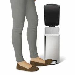 10L (2.6 Gal) Profile Step Can Brushed Stainless Steel With Black Plastic Lid 13 10L (2.6 Gal) Profile Step Can Brushed Stainless Steel With Black Plastic Lid -comprehensive Shop 10l 2.6 gal profile step can brushed stainless steel with black plastic lid 6