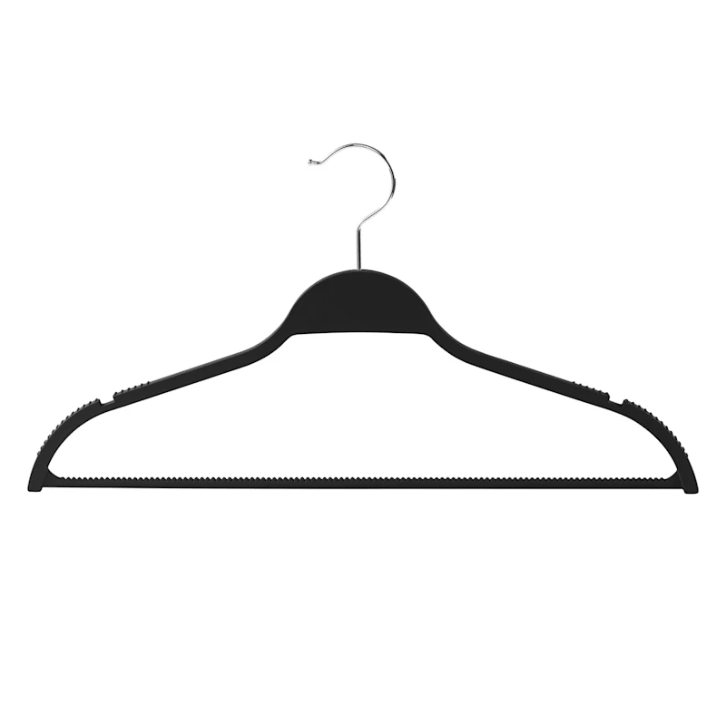 12-Piece Non-Slip Suit Hangers, Black 1 12-Piece Non-Slip Suit Hangers, Black