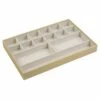 15-Compartment Stackable Jewelry Organizer, Gold