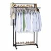 2-Bar Wheeled Garment Rack