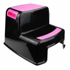 2-Fold Black & Pink Step Stool