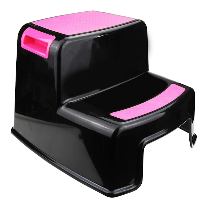 2-Fold Black & Pink Step Stool 1 2-Fold Black & Pink Step Stool