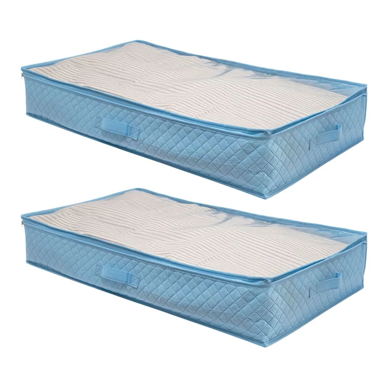 2-Pack Under The Bed Organizer, Blue 1 2-Pack Under The Bed Organizer, Blue