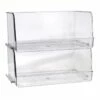 2-Piece Clear Stackable Storage Bin, Small