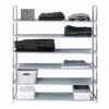 20-Pair & 5-Tier Coated Steel Shoe Rack, Grey
