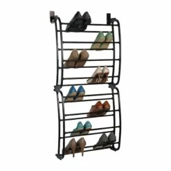 24-Pair Over The Door Shoe Organizer, Bronze