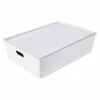 26l Lisse White Bin With Lid