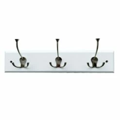 3-Hook Triple Wall Hanger, White