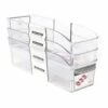 3-Piece Clear Narrow Home Storage Bin Set