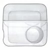 3-Section Clear Storage Bin With Holder