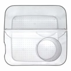 3-Section Clear Storage Bin With Holder