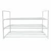 3-Tier Metal Shoe Rack, White