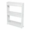 3-Tier Slim Rolling Organizer, White
