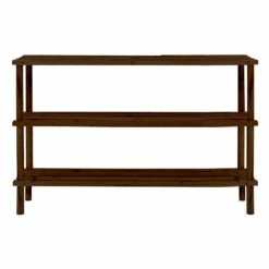 3-Tier Wood Shoe Rack Espresso