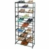 30-Pair Standing Shoe Rack, Gunmetal