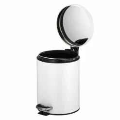 30l Round White Stainless Steel Trash Bin With Bonus 5l Bin 10 30l Round White Stainless Steel Trash Bin With Bonus 5l Bin -comprehensive Shop 30l round white stainless steel trash bin with bonus 5l bin 4