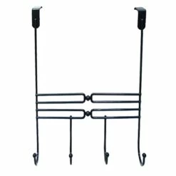 4-Hook Beauty Over The Door Hanger, Metro Black