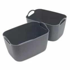 4-Piece Jute-Look Storage Basket, Small