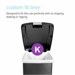 40L Slim Plastic Kitchen Step Trash Can Black -comprehensive Shop 40l slim plastic kitchen step trash can black 2