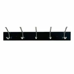 5-Hook Modern Wall Hanger, Espresso