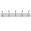 5-Hook Modern Wall Hanger, White