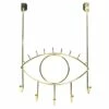 5-Hook Open Eye Wire Over The Door Hanger, French Gold