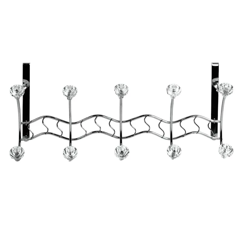 5-Hook Over The Door Hanger, Grey 1 5-Hook Over The Door Hanger, Grey