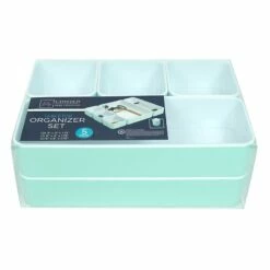 5-Piece Desk Set, Eggshell Blue