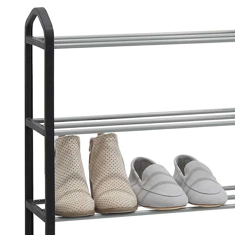 5-Tier Metal Shoe Rack, Black 2 5-Tier Metal Shoe Rack, Black - Image 2