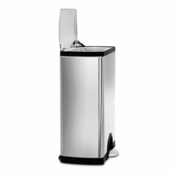 50 Liter (13.2 Gal) Classic Rectangular Step Trash Can Brushed Stainless Steel -comprehensive Shop 50 liter 13.2 gal classic rectangular step trash can brushed stainless steel 2