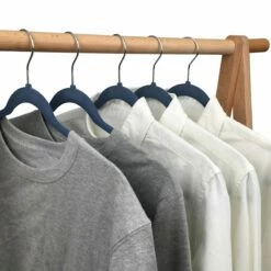 50-Pack Velvet Suit Hangers, Dark Blue -comprehensive Shop 50 pack velvet suit hangers dark blue 3