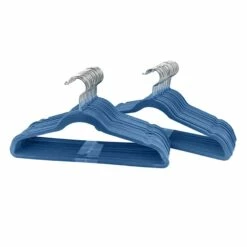 50-Pack Velvet Suit Hangers, Denim Blue