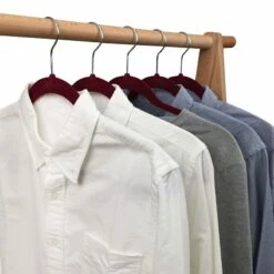 50-Pack Velvet Suit Hangers, Fuchsia -comprehensive Shop 50 pack velvet suit hangers fuchsia 5