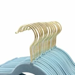 50-Pack Velvet Suit Hangers, Pastel Blue -comprehensive Shop 50 pack velvet suit hangers pastel blue 1
