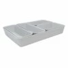 6-Piece Grey Drawer Organizer