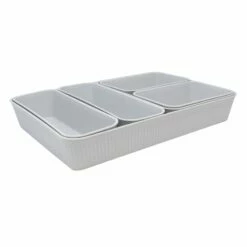 6-Piece Grey Drawer Organizer