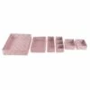 6-Piece Woven Storage Basket Set, Pearl Blush Pink