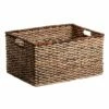 Bacburi Woven Abaca Rectangle Shelf Tote, Large