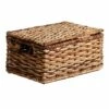 Bacburi Woven Abaca Storage Basket With Lid, Small