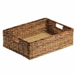 Bacburi Woven Abaca Under The Bed Storage Basket, Large