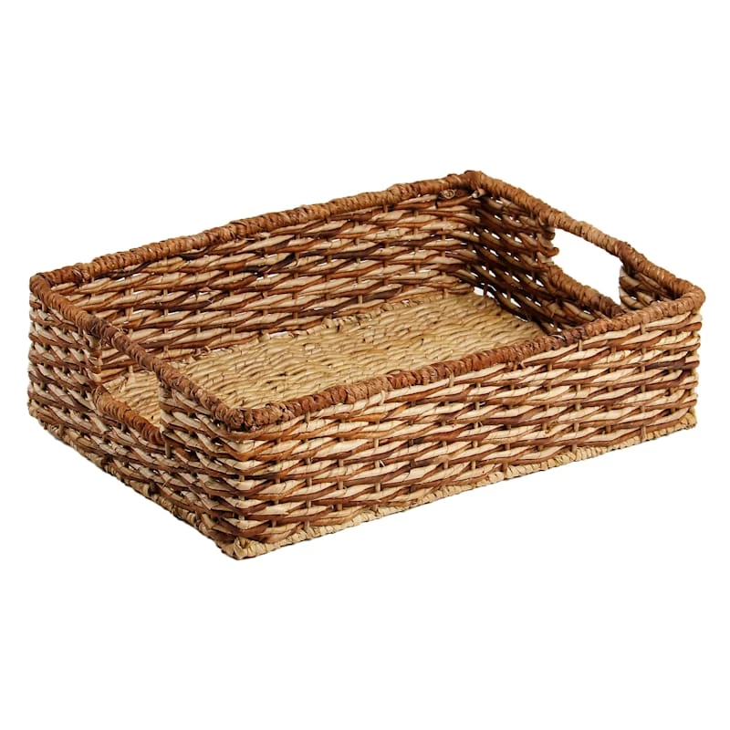 Bacburi Woven Abaca Under The Bed Storage Basket, Small 1 Bacburi Woven Abaca Under The Bed Storage Basket, Small