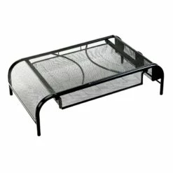 Black Metal Computer Stand