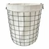 Black Metal Laundry Hamper With Handles, Large