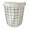 Black Metal Laundry Hamper With Handles, Small