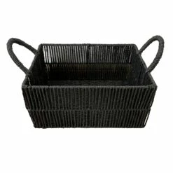 Black Paper Storage Basket, Large